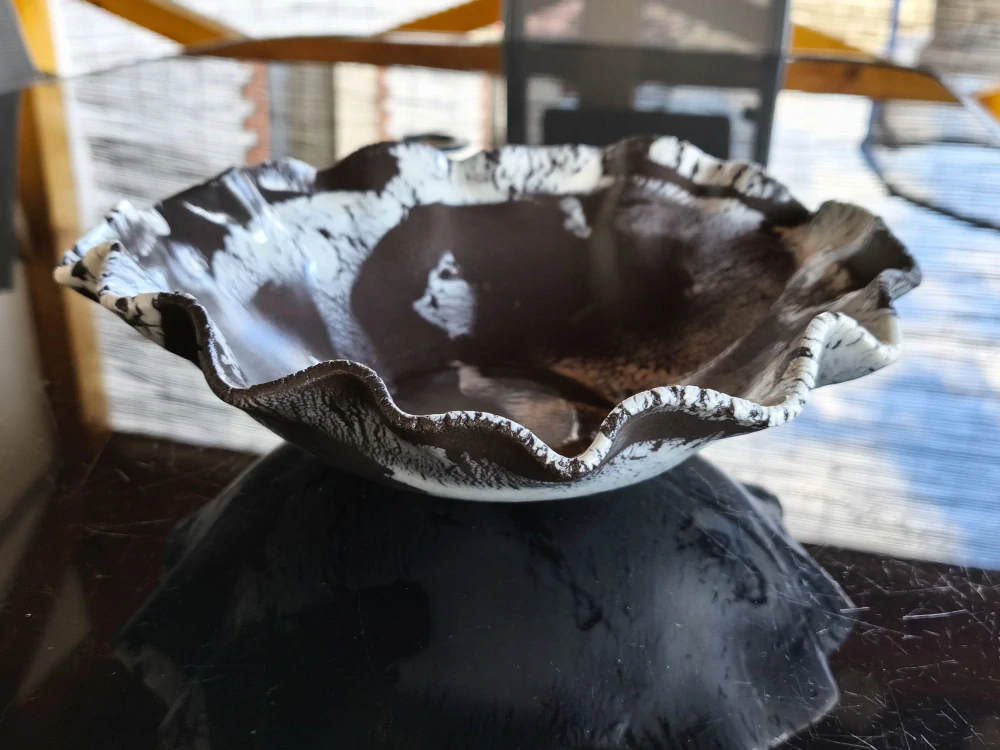 Exkluzívna autorská porcelánovo-kameninová misa – svetový unikát v organickej forme - Priemer 27 cm | Výška 9 cm